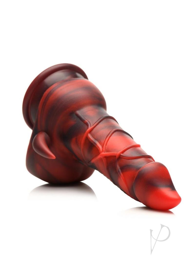 Creature Cocks Horny Devil Demon Silicone Dildo Red & Black