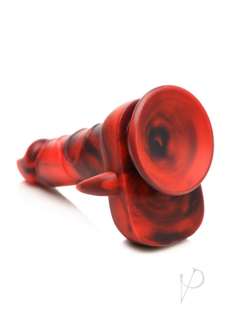 Creature Cocks Horny Devil Demon Silicone Dildo Red & Black