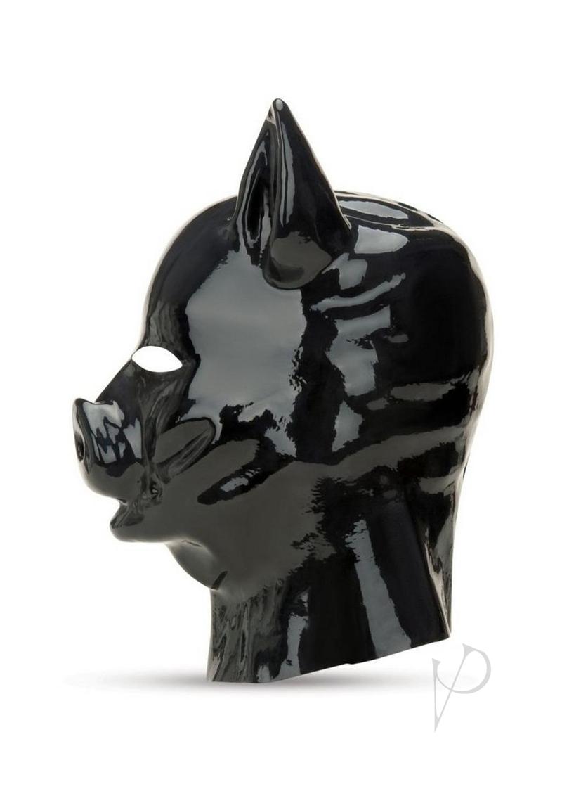 Prowler Red Latex Pig Hood Black