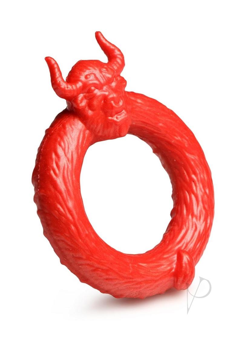 Beast Mode Silicone Cock Ring Red