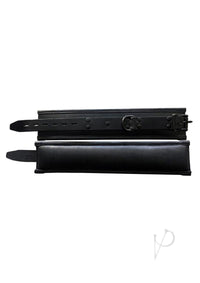 Padded Leather Wrist Cuffs Black