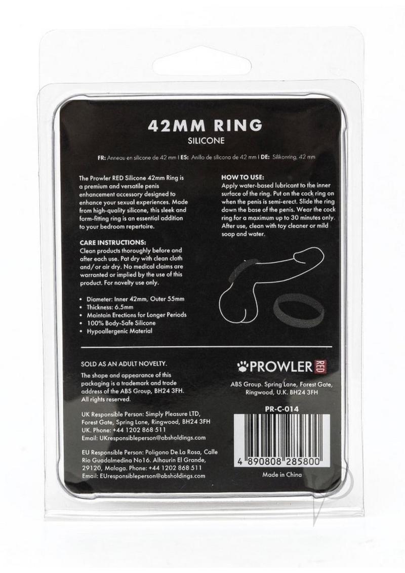 Prowler Red Silicone Ring 42mm Blk