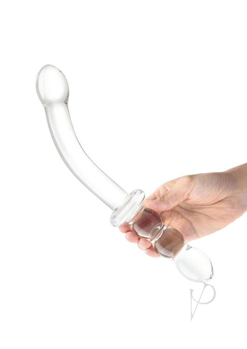 Girthy Rib Gspot Glass Dildo Handle
