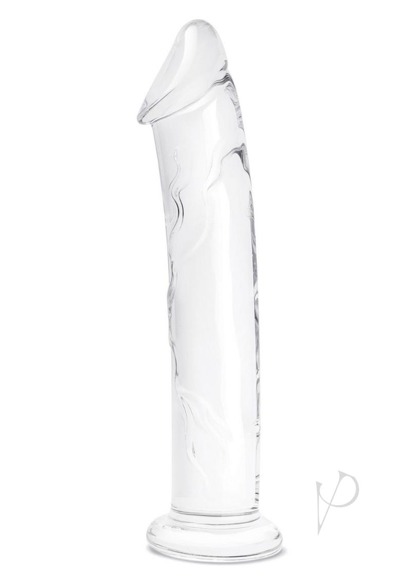 Dildo W/veins Flat Base Glass 12
