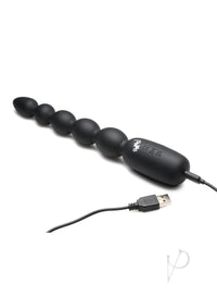 Bang Digital Silicone Anal Beads Black