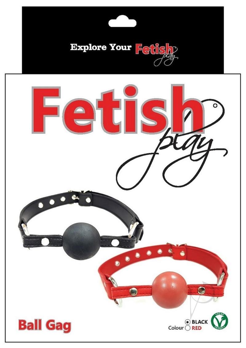 Fb Ball Gag Vegan Leather Black