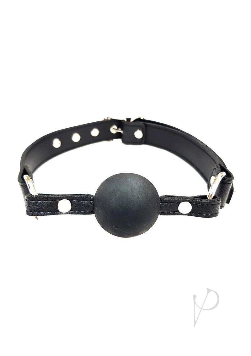 Fb Ball Gag Vegan Leather Black