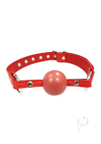Fb Ball Gag Vegan Leather Red