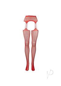 Suspender Rhinestone Pantyhose Os Red