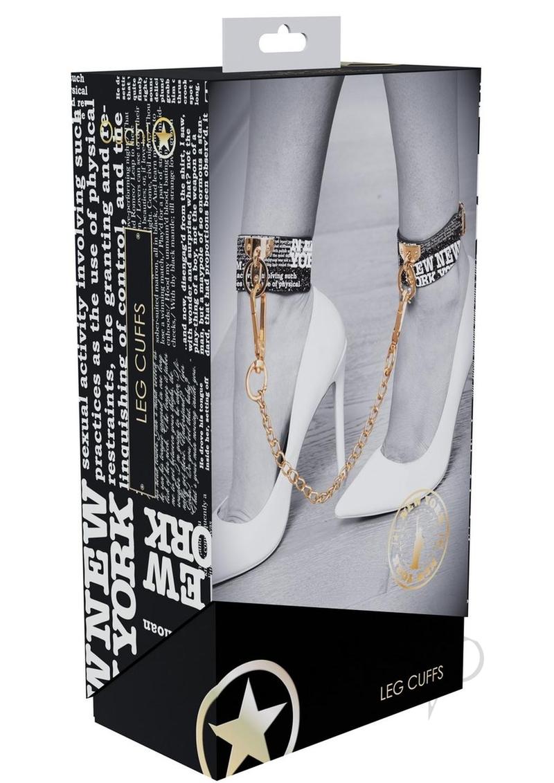 Ouch Ny Coll Leg Cuffs Blk