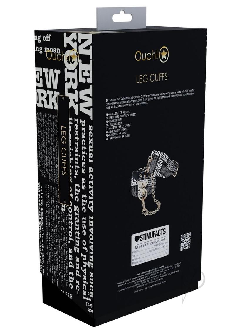 Ouch Ny Coll Leg Cuffs Blk