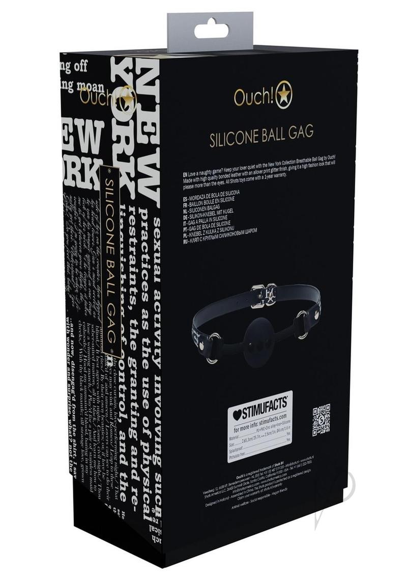 Ouch Ny Coll Ball Gag Blk