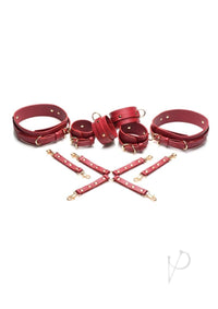 Ms Crimson Captive Hog Tie Restraints
