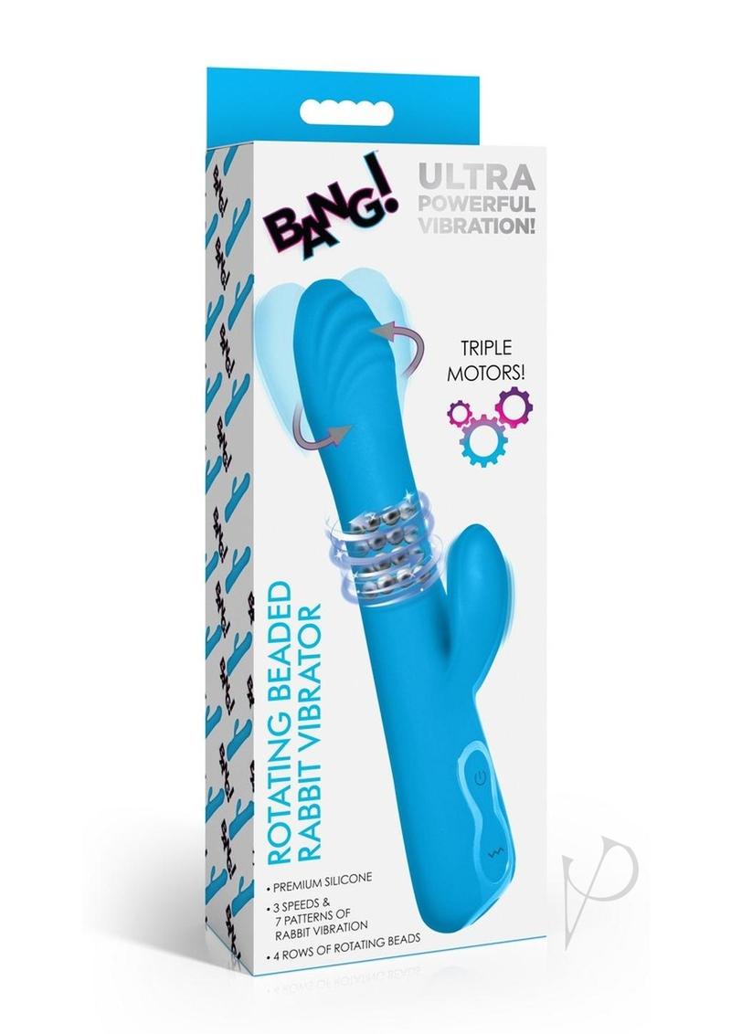 Bang Rotating Beaded Rabbit Vibe Blue