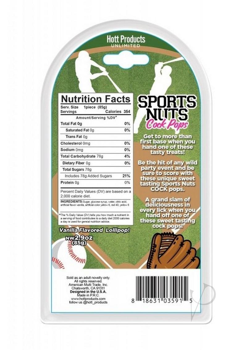 Sports Nuts Cock Pop Baseball Vanilla