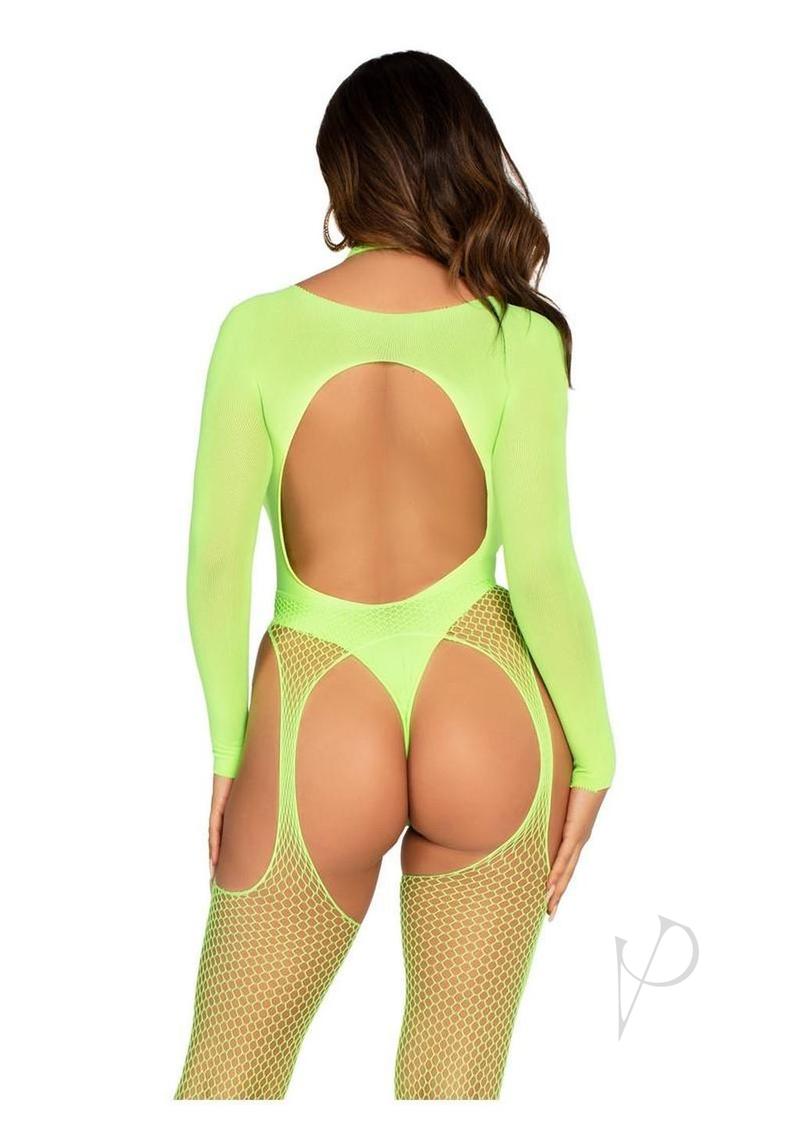 Fishnet Halter Suspend Body Teddy 2pc Gr