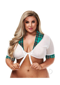 Tp Schoolgirl Top Turquoise Xl