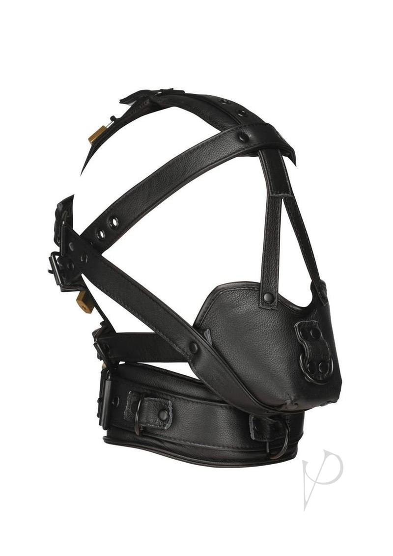 Ms Leather Head Harness Muzzle Blk