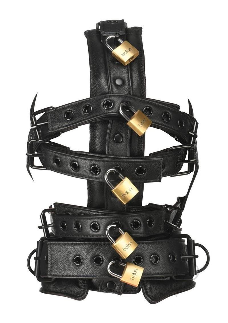 Ms Leather Head Harness Muzzle Blk