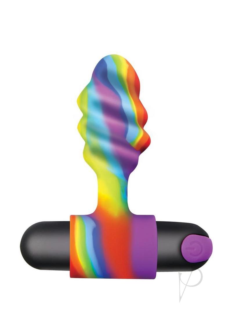Bang Vibrating Butt Plug Rainbow