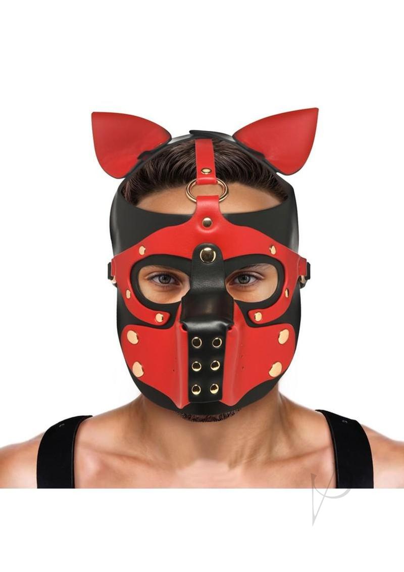 Ms Hound Hood W/muzzle Red/blk
