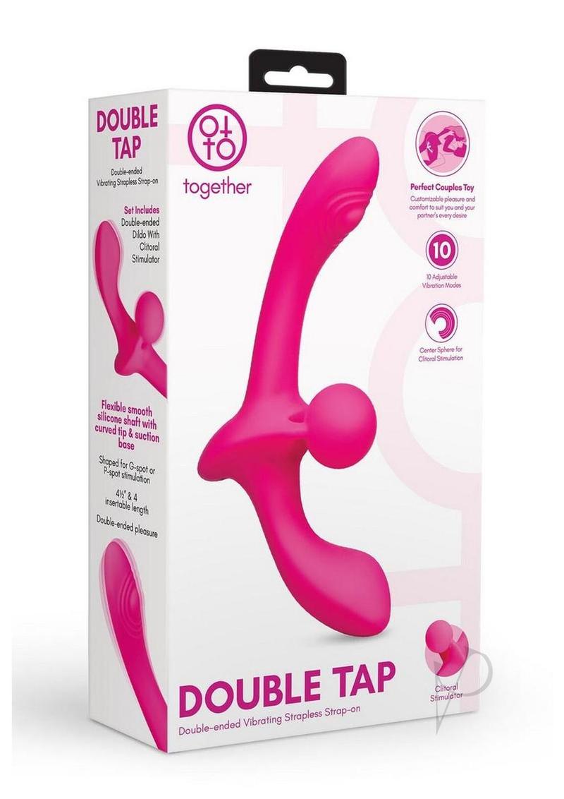Double Tap Strapless Strap On Pink