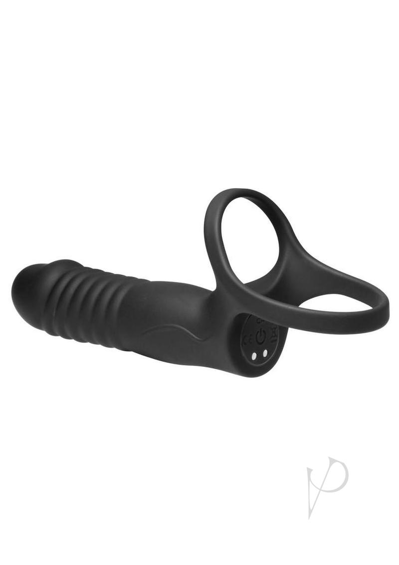 Jock Dbl Thrust Vibe Dp Cring Remote Blk