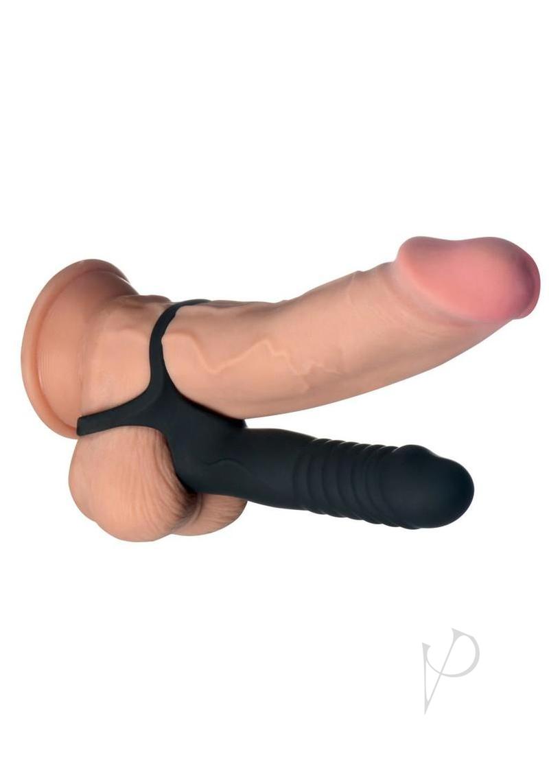Jock Dbl Thrust Vibe Dp Cring Remote Blk