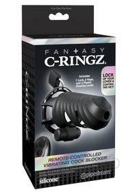 Fantasy Cringz Remote Cock Block Blk