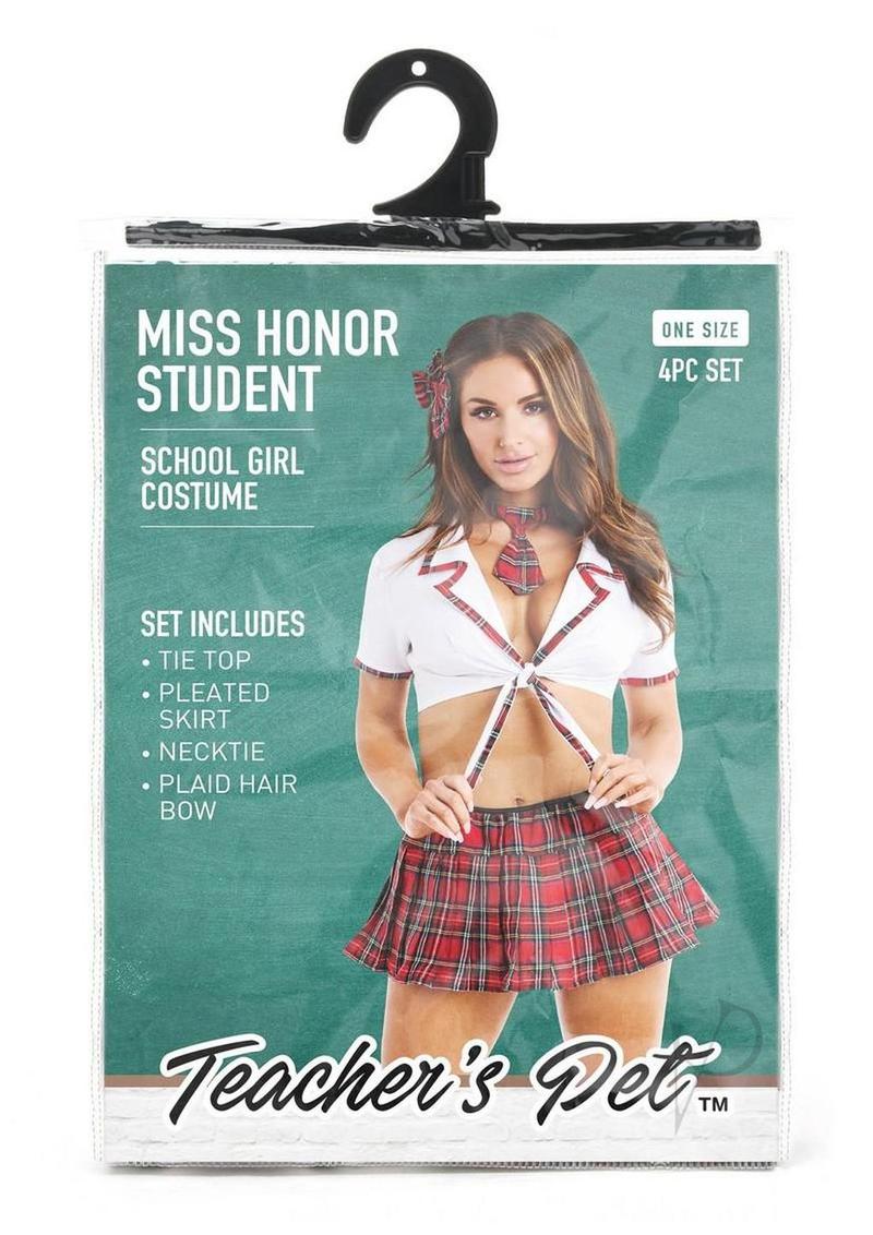 Tp Ms Honor Student Costume 4pc Red Os