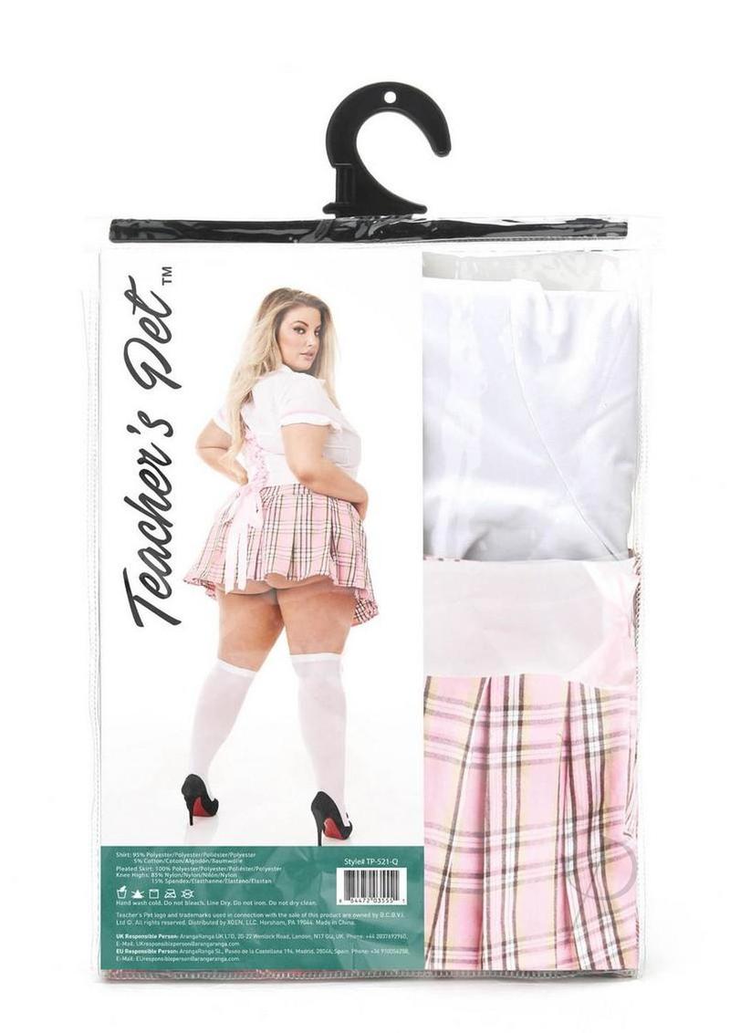 Tp Private Schoolgirl Costume 3pc Pnk Qs