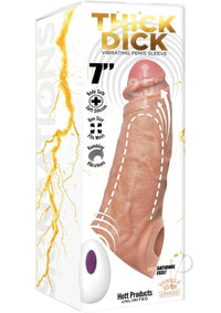 Thick Dick Vibe Penis Sleeve 7 Vanilla