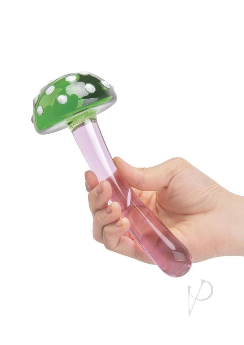 Magic Mushroom Glass Dildo 7..5 Pnk
