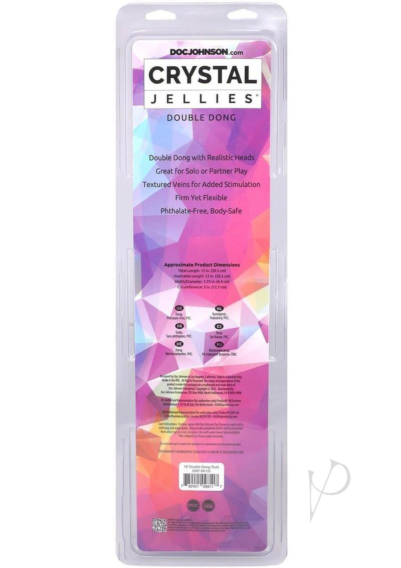 Crystal Jellies 18 Dbl Dong Teal