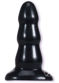 Triple Ripple Butt Plug Black Med