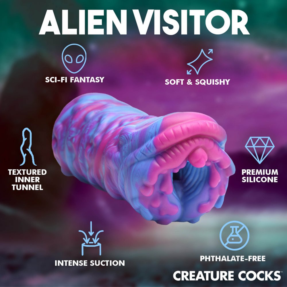 Creature Cocks Cyclone Silicone Squishy Alien Vagina Stroker Pink& Blue