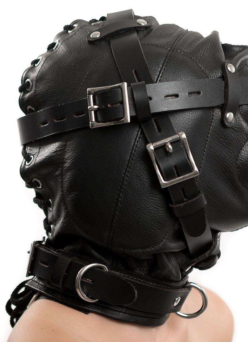 PREMIUM LEATHER SENSORY DEPRIVATION HOOD
