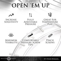 Spread Em Stainless Steel Poker Labia Clamp with Adjustable Pressure Screws