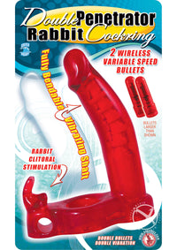 Dbl Penetrator Rabbit C Ring Red