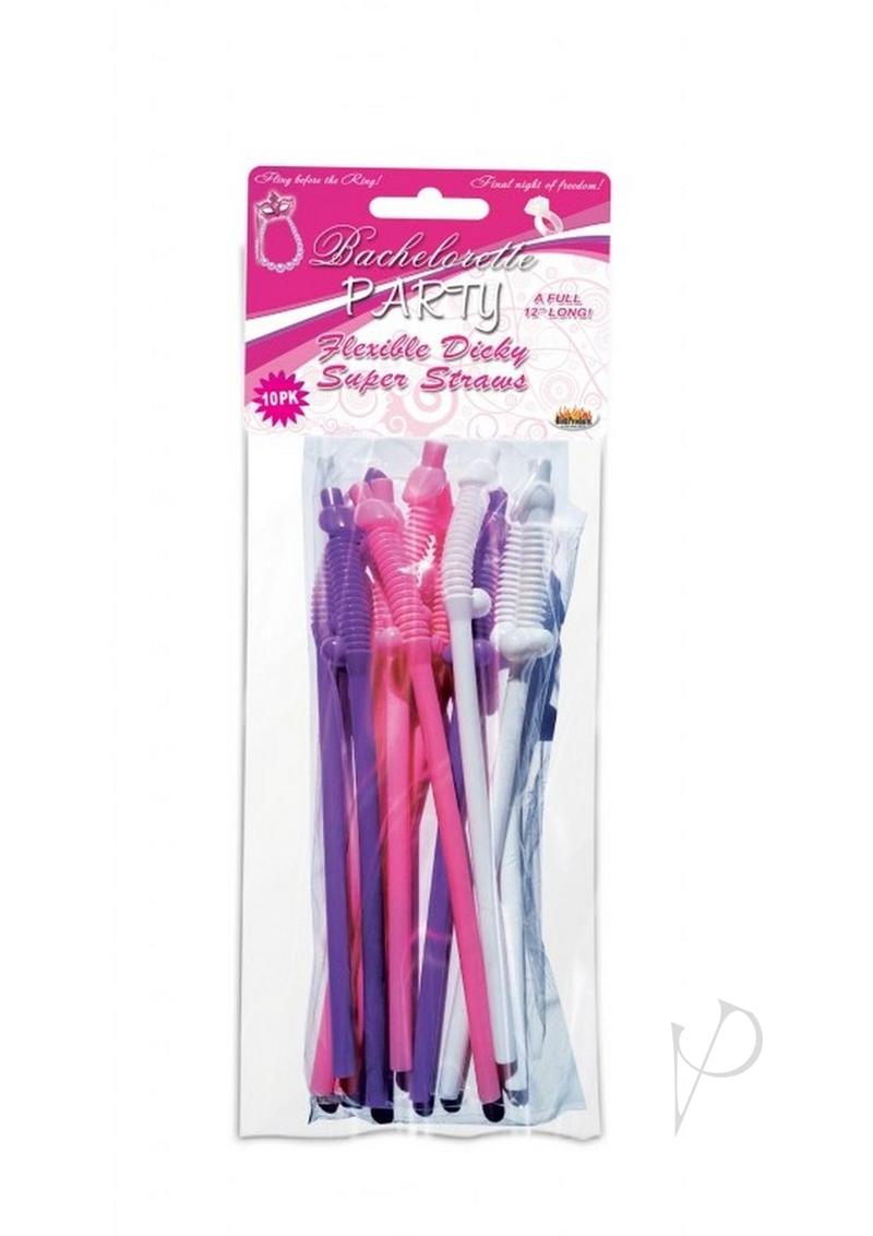 Bachelorette Flexy Super Straw 10pc