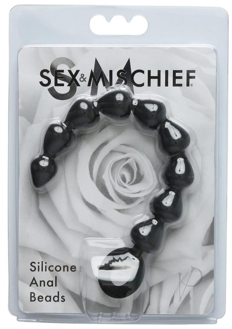 Sandm Black Silicone Anal Beads