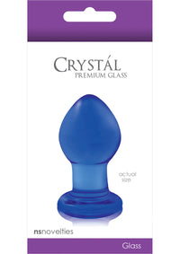 Crystal Glass Plug Small Blue