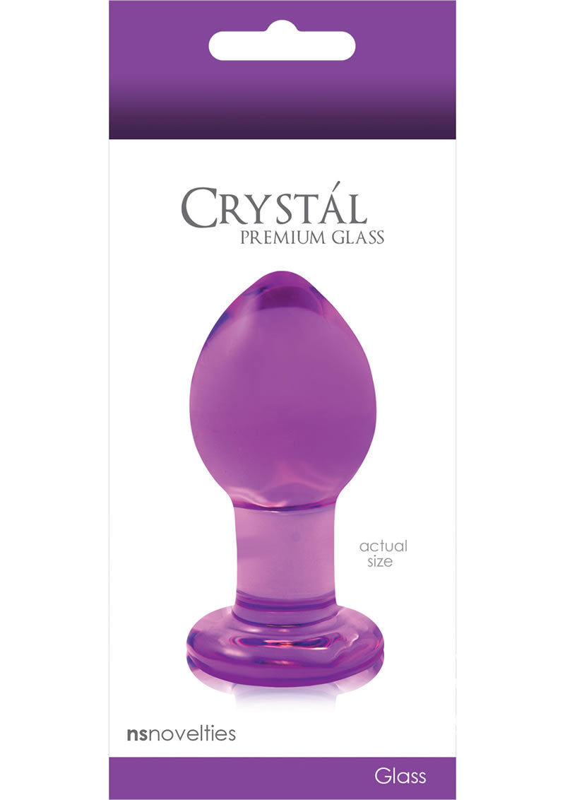 Crystal Glass Plug Medium Purple