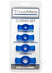 Titanmen Cock Ring Set Blue