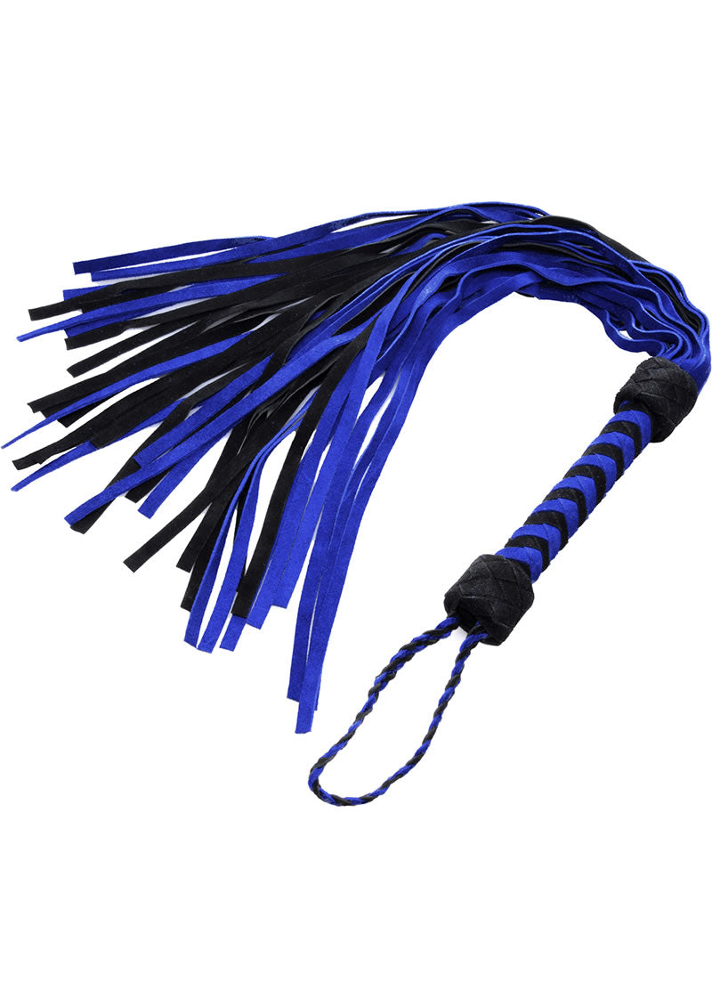 Strict Leather Black and Blue Suede Flogger