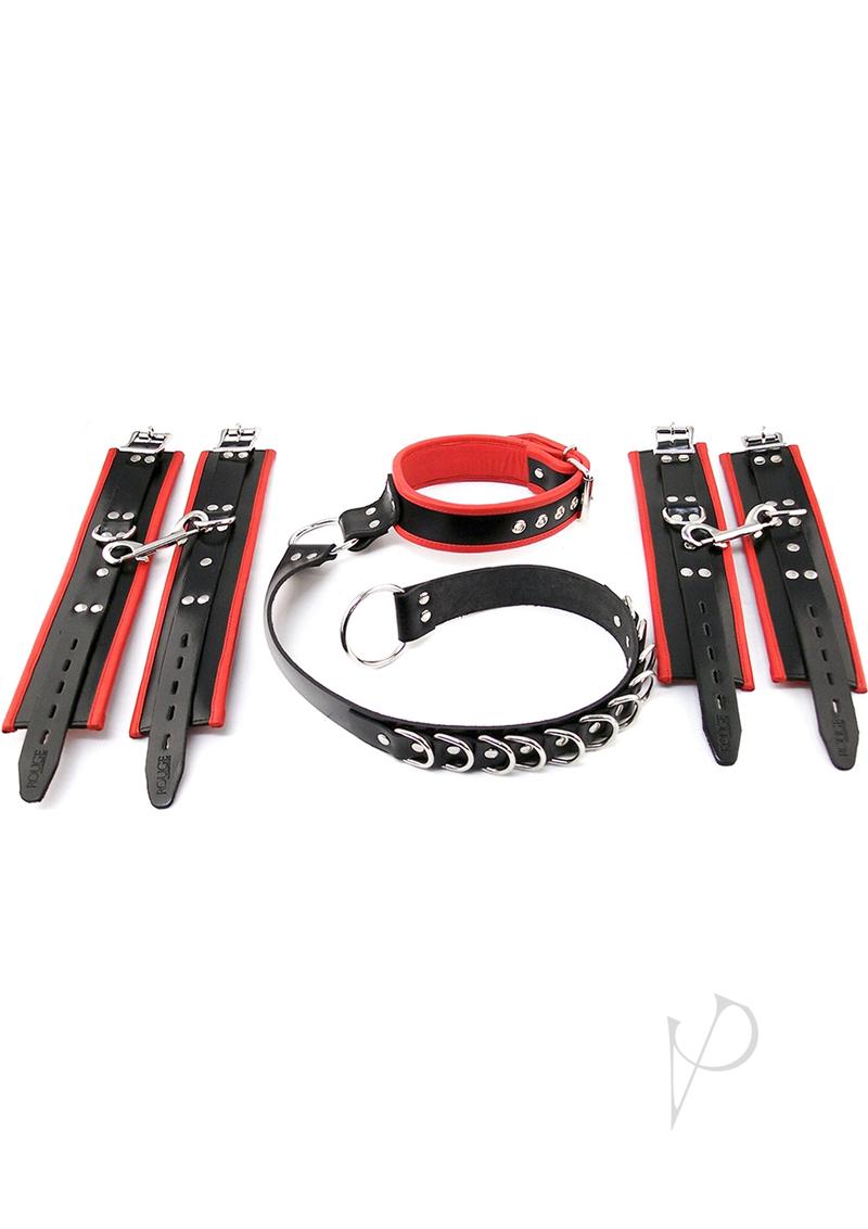Rouge D Ring Hogtie Black and Red