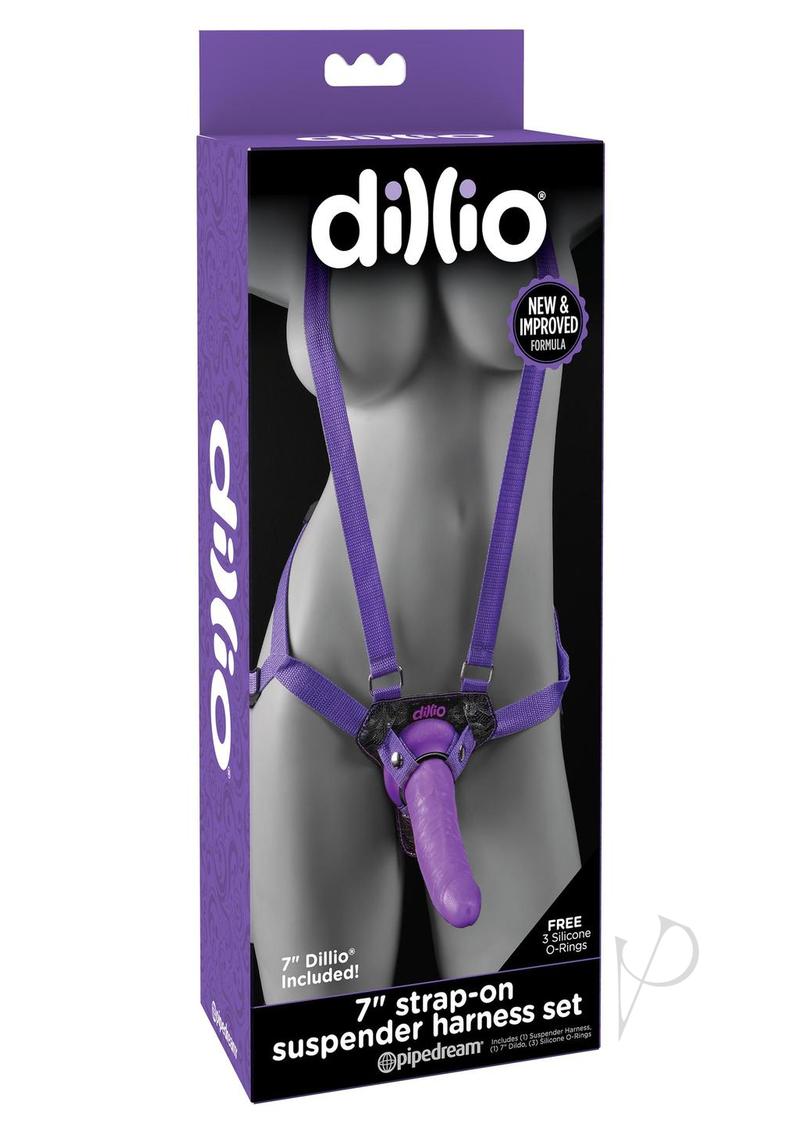 Dillio 7 Strap On Suspender Set Purple