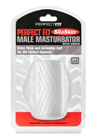 Male Masturbator W/grip Clear