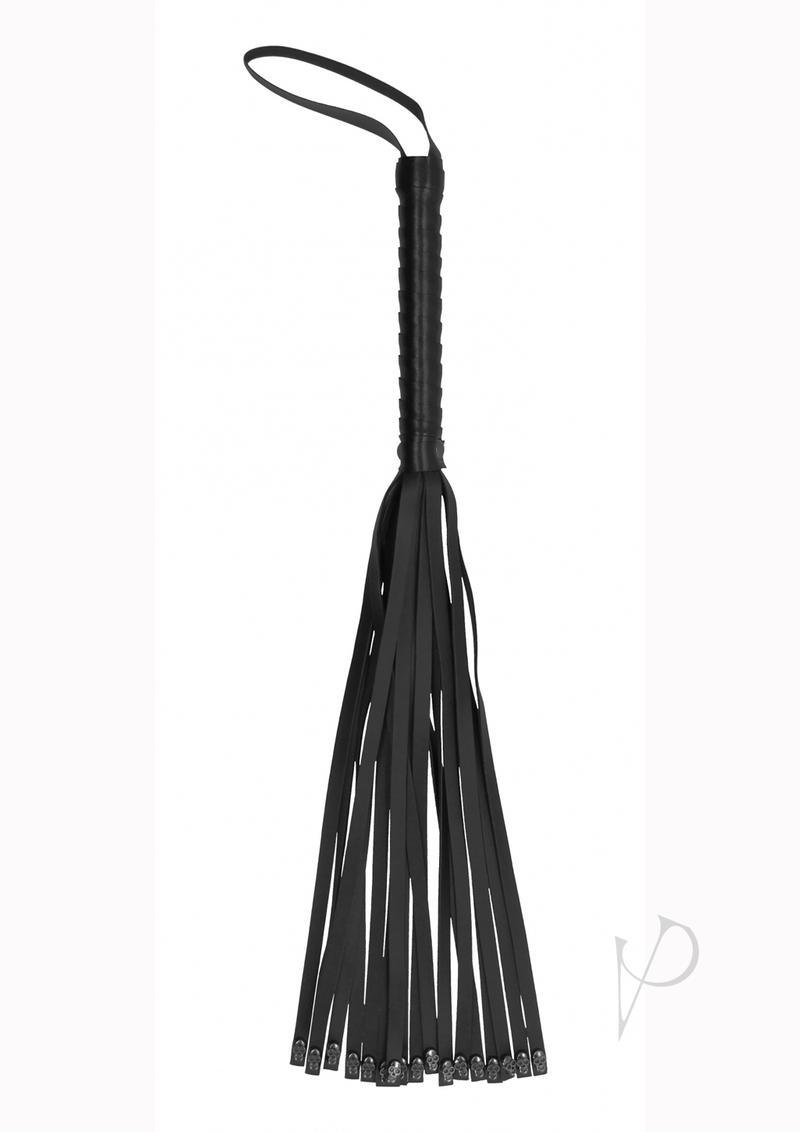 Ouch Sandb Whip With Skulls Black