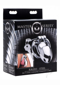 Master Series Rikers Stainless Steel Locking Chastity Cage